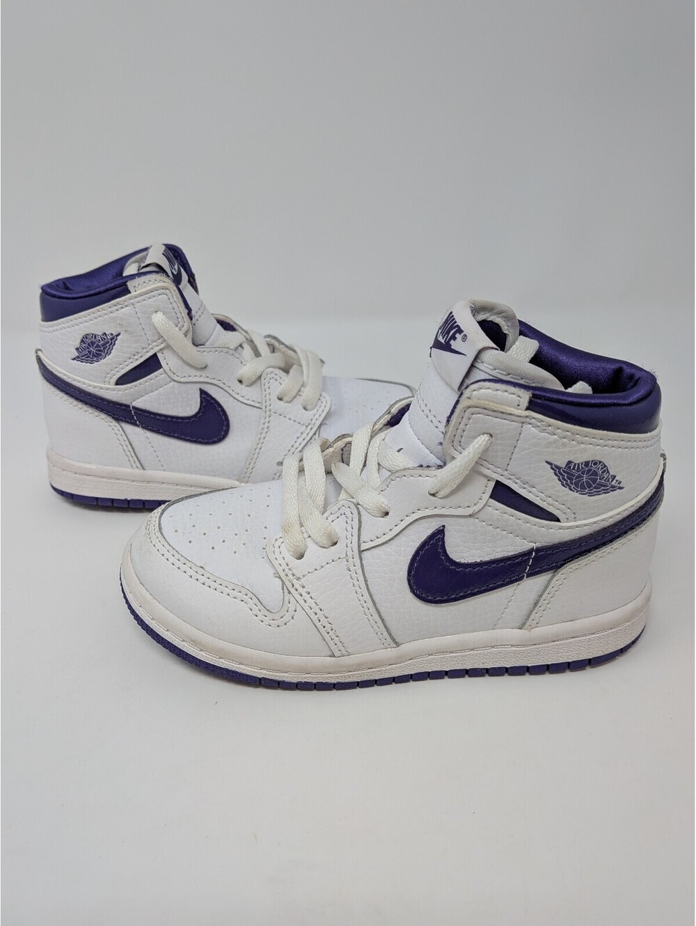 Air Jordan 1 Retro High OG TD Court Purple Toddler Size 9C CU0450-151